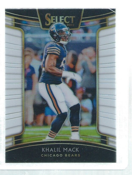 KHALIL MACK 2018 PANINI SELECT WHITE PRIZM CONCOURSE #D 72/75