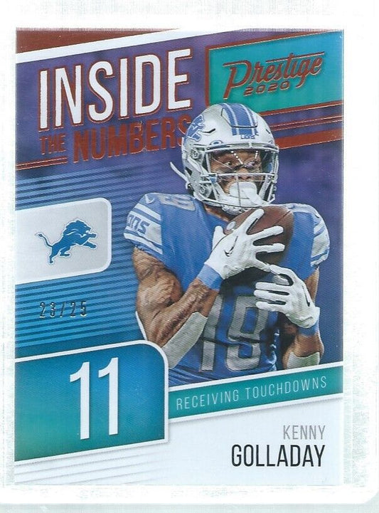 KENNY GOLLADAY 2020 PRESTIGE XTRA POINTS INSIDE THE NUMBERS ORANGE #D 23/25