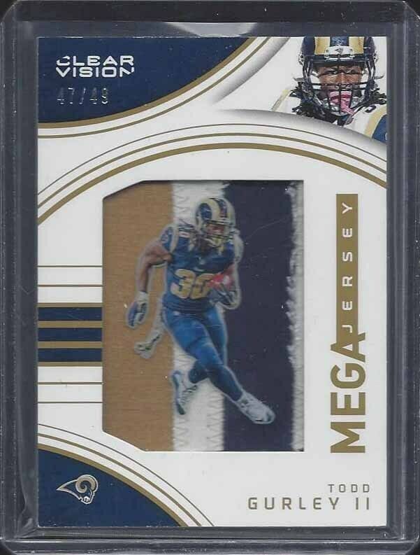 TODD GURLEY 2016 PANINI CLEAR VISION MEGA 3 COLOR JUMBO PATCH #D 47/49