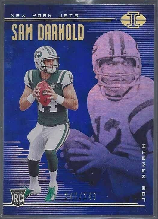 SAM DARNOLD 2018 PANINI ILLUSIONS BLUE ROOKIE RC #D 247/249