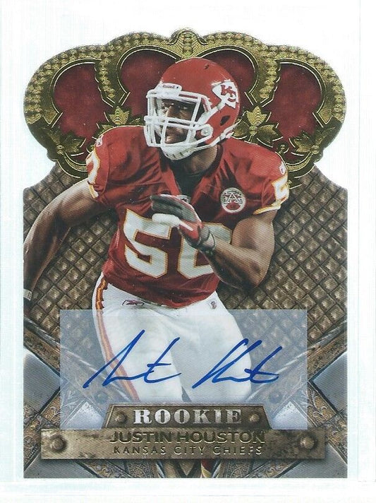 JUSTIN HOUSTIN 2011 PANINI CROWN ROYALE GOLD DIE CUT AUTO RC #D 146/499