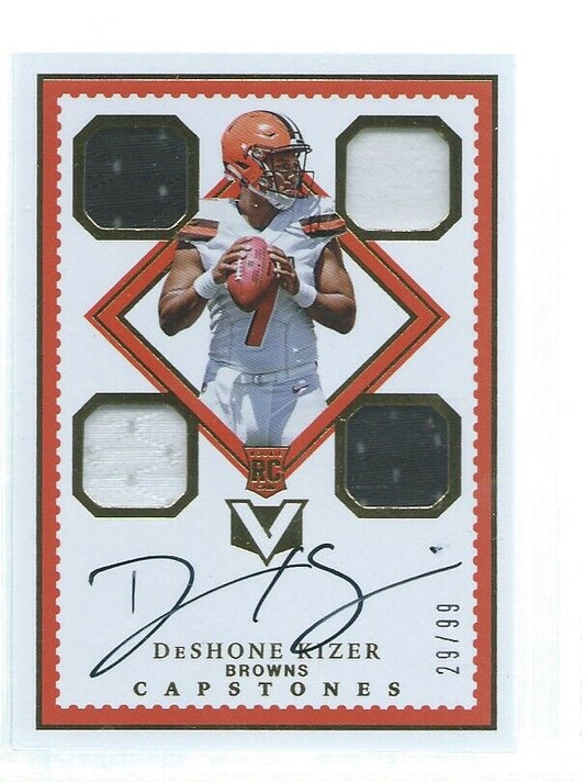 DESHONE KIZER 2017 VERTEX CAPSTONES QUAD JERSEY ON CARD AUTO RC #D 29/99