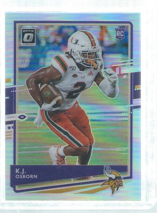 KJ OSBORN 2020 DONRUSS OPTIC SILVER HOLO RC #102