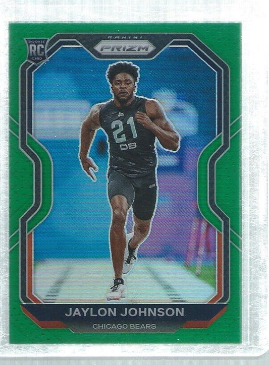 JAYLON JOHNSON 2020 PANINI PRIZM GREEN PRIZMS ROOKIE RC #306