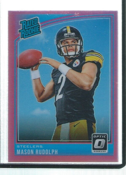 MASON RUDOLPH 2018 DONRUSS OPTIC HOLO RATED ROOKIE PINK RC #155