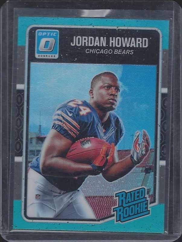 JORDAN HOWARD 2016 DONRUSS OPTIC TEAL AQUA HOLO BEARS ROOKIE RC #D /299
