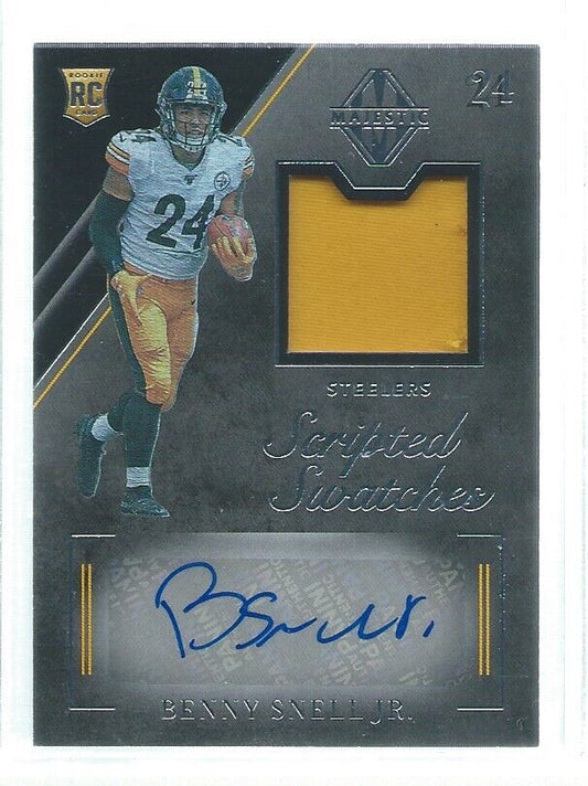 BENNY SNELL JR. 2019 PANINI MAJESTIC SCRIPTED SWATCHES JERSEY AUTO RC #D 161/199