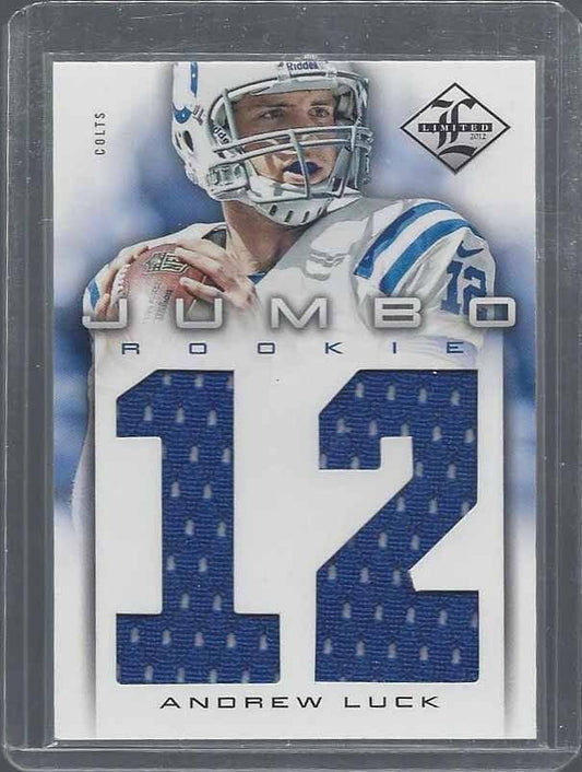 ANDREW LUCK 2012 LIMITED JUMBO JERSEY NUMBER COLTS ROOKIE JERSEY RC #D 62/99