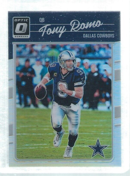TONY ROMO 2016 DONRUSS OPTIC SILVER HOLO #26