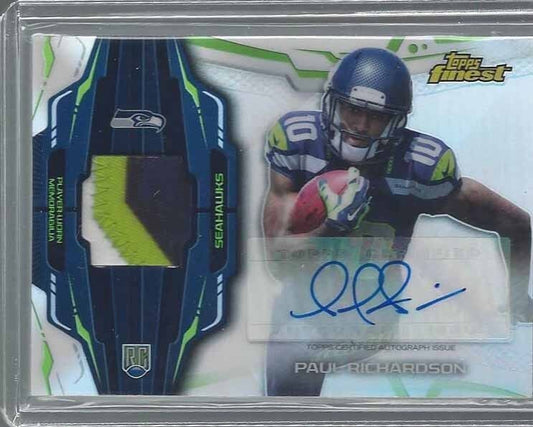 PAUL RICHARDSON 2014 FINEST REFRACTOR RPA SEAHAWKS ROOKIE PATCH AUTO RC