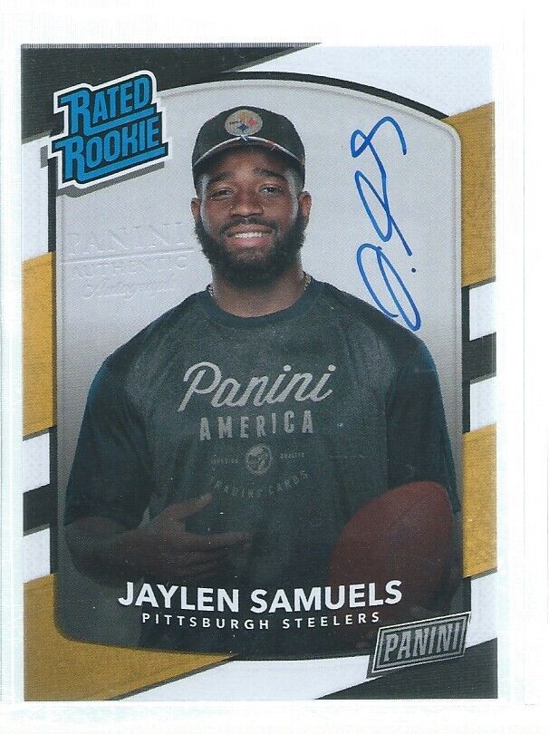 JAYLEN SAMUELS 2018 PANINI RATED ROOKIE ON CARD AUTO RC