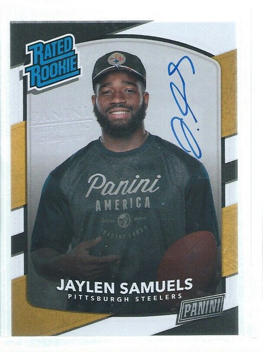 JAYLEN SAMUELS 2018 PANINI RATED ROOKIE ON CARD AUTO RC
