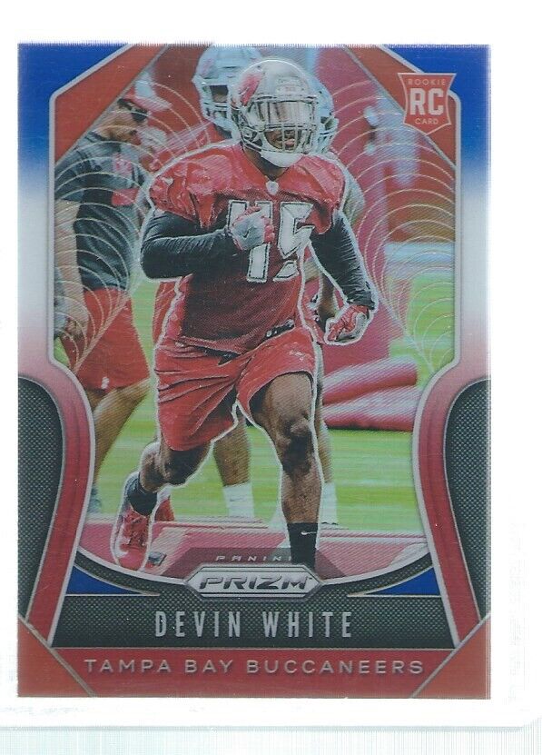 DEVIN WHITE 2019 PANINI PRIZM RED WHITE BLUE PRIZMS ROOKIE RC #312