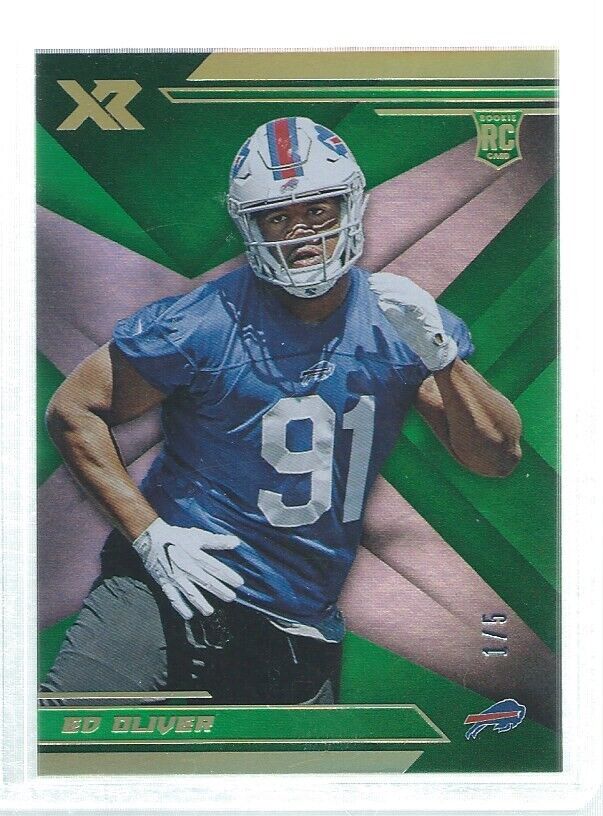 ED OLIVER 2019 PANINI XR GREEN ROOKIES RC #D 1/5