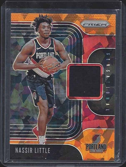 NASSIR LITTLE 2019-20 PANINI PRIZM ORANGE ICE PRIZMS ROOKIE JERSEY RC
