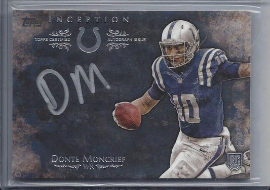 1/1 DONTE MONCRIEF 2014 TOPPS INCEPTION SILVER INK AUTO RC #D 10/50 JERSEY #10!!
