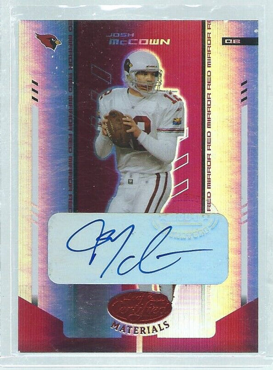 JOSH MCCOWN 2004 LEAF CERTIFIED MIRROR RED AUTO #D 86/135