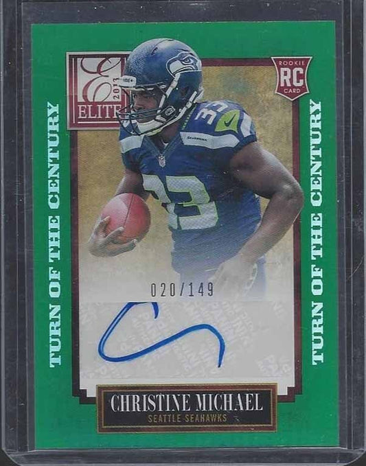 CHRISTINE MICHAEL 2013 ELITE TURN OF THE CENTURY ROOKIE AUTO RC #D 20/149