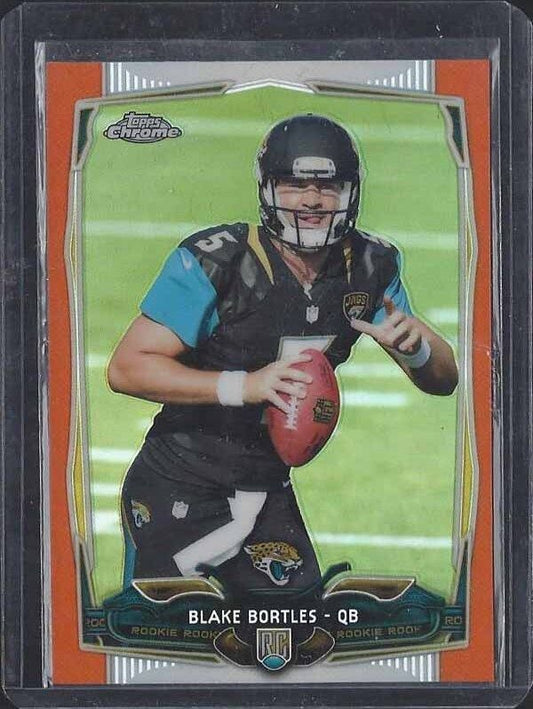BLAKE BORTLES 2014 TOPPS CHROME ORANGE REFRACTOR JAGUARS ROOKIE RC #187