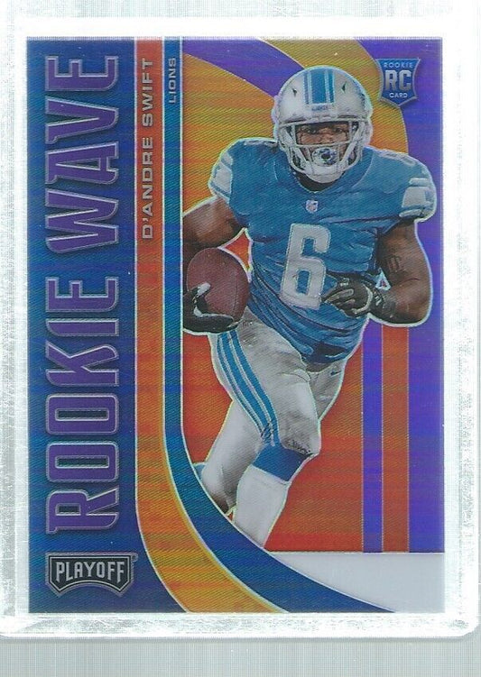 D'ANDRE SWIFT 2020 PLAYOFF ROOKIE WAVE PRIZM PURPLE RC