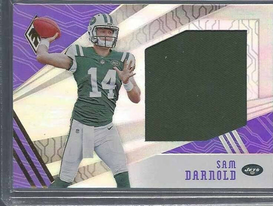 SAM DARNOLD 2018 PANINI PHOENIX PURPLE JUMBO ROOKIE JERSEY RC #D 7/75