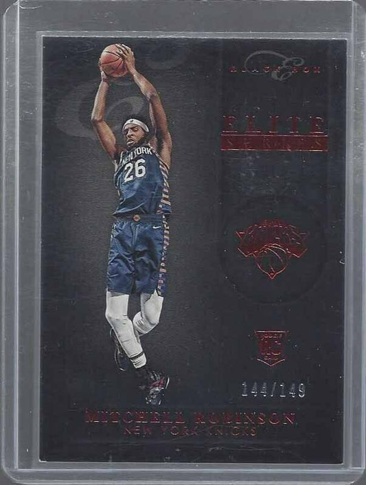 MITCHELL ROBINSON 2018-19 PANINI CHRONICLES ELITE BLACK BOX RED RC #D 144/149