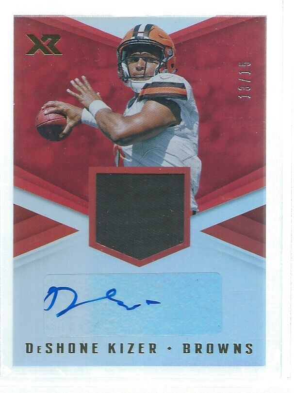DESHONE KIZER 2017 PANINI XR JERSEY AUTO RED RC #D 13/15