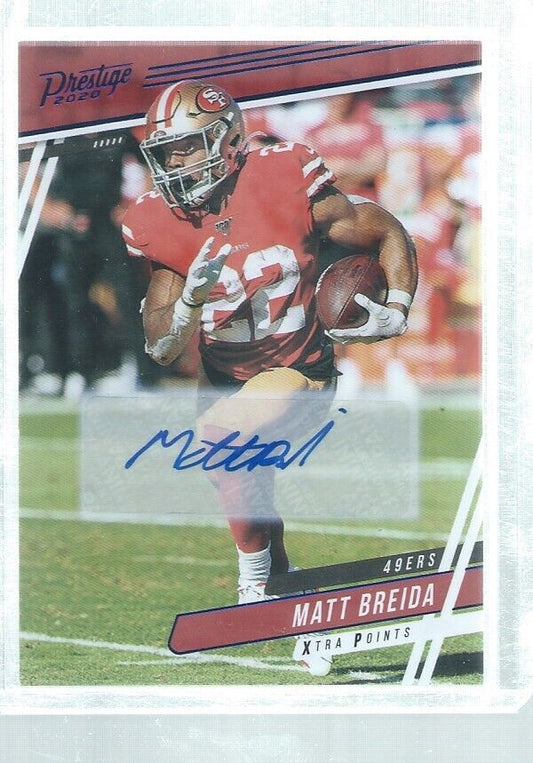 MATT BREIDA 2020 PRESTIGE XTRA POINTS AUTO BLUE #1