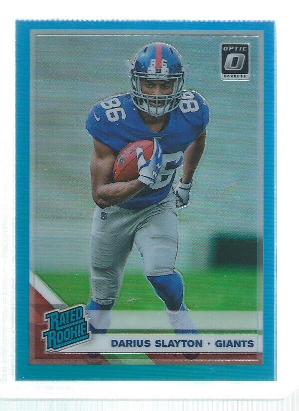DARIUS SLAYTON 2019 DONRUSS OPTIC HOLO RATED ROOKIE LIGHT BLUE RC #D 238/299