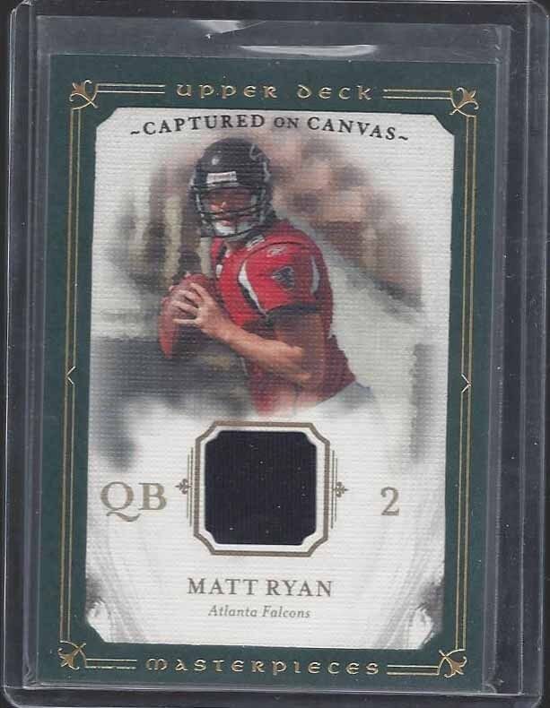 MATT RYAN 2008 UPPER DECK MASTERPIECES CAPTURED ON CANVAS ROOKIE JERSEY RC #51