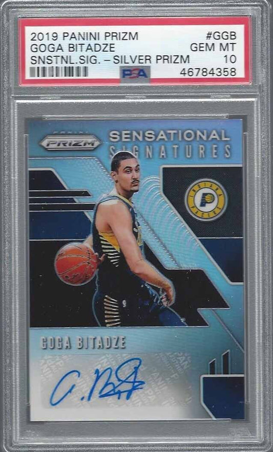 GOGA BITADZE 2019-20 PANINI PRIZM SENSATIONAL SILVER PRIZM AUTO RC PSA 10 POP 3