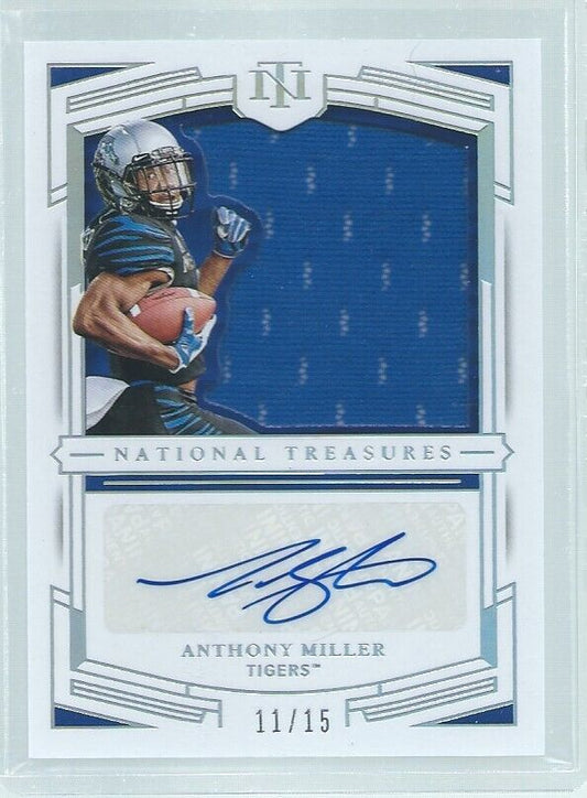 ANTHONY MILLER 2020 PANINI NATIONAL TREASURES JERSEY AUTO RC #D 11/15