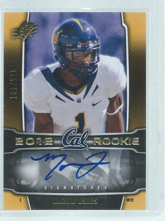 MARVIN JONES 2012 UD SPX ROOKIE AUTO RC #D 161/225