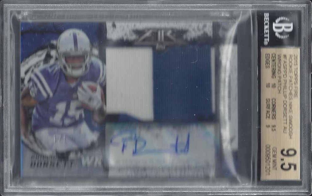 PHILLIP DORSETT 2015 TOPPS FIRE JUMBO RPA 2 CLR PATCH AUTO RC #D 1/1 BGS 9.5 10