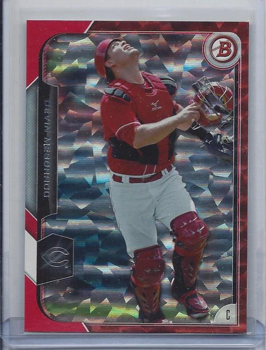 DEVIN MESORACO 2015 BOWMAN RED ICE CINCINNATI REDS PARALLEL #D 3/5