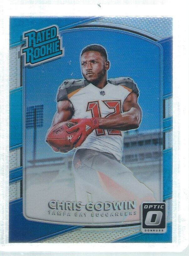 CHRIS GODWIN 2017 DONRUSS OPTIC RATED ROOKIE SILVER HOLO RC #155