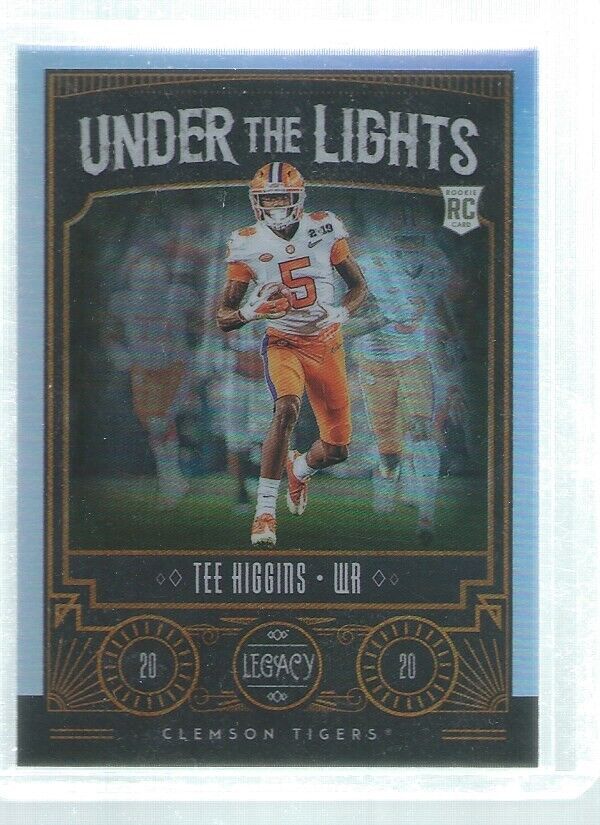 TEE HIGGINS 2020 LEGACY UNDER THE LIGHTS SILVER PRIZM ROOKIE RC