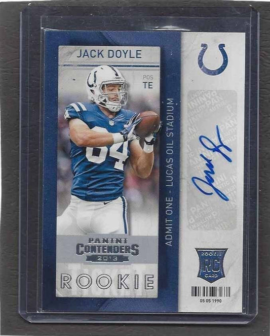 JACK DOYLE 2013 PANINI CONTENDERS COLTS SP VARIATION ROOKIE AUTO RC #193