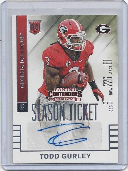 TODD GURLEY 2015 CONTENDERS DRAFT PICKS RC AUTO SSP 50 OR LESS #146 SET BREAK