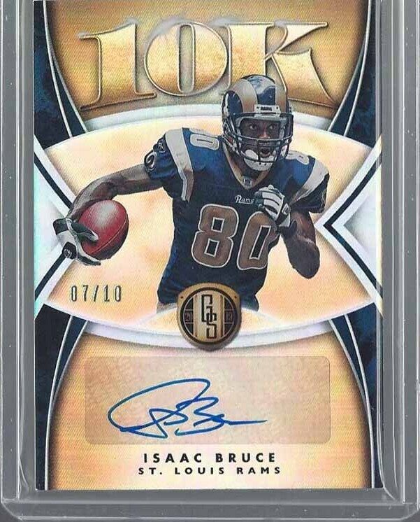 ISAAC BRUCE 2019 GOLD STANDARD 10K RAMS AUTO #D 7/10