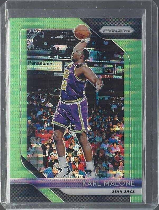 KARL MALONE 2018-19 PANINI PRIZM GREEN PULSAR PRIZMS #D 24/25