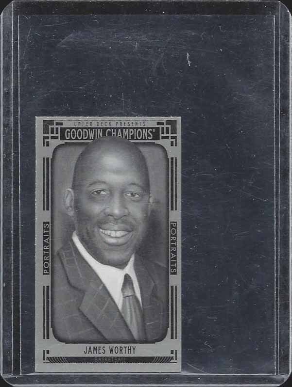 JAMES WORTHY 2015 GOODWIN CHAMPIONS MINI BLACK & WHITE RED MAGICIAN BACK #D 9/15