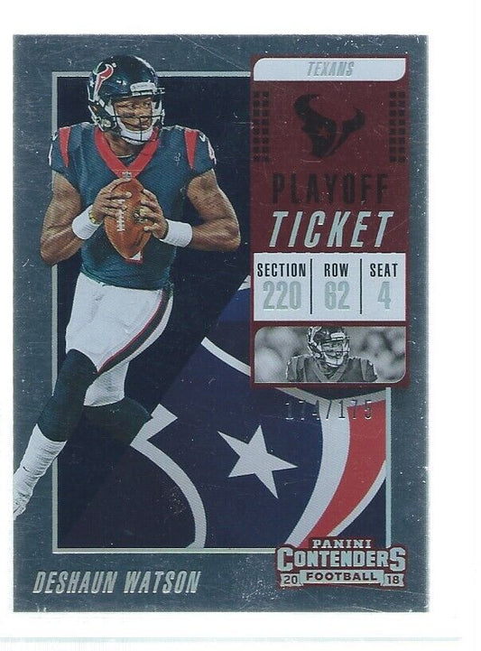 DESHAUN WATSON 2018 CONTENDERS PLAYOFF TICKET #D 174/175