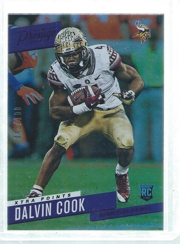 DALVIN COOK 2017 PRESTIGE XTRA POINTS PURPLE FOIL ROOKIE RC #D  43/100