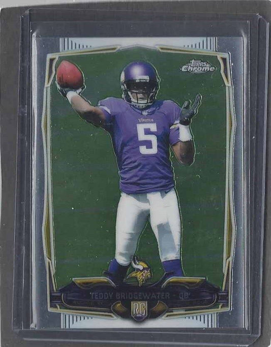 TEDDY BRIDGEWATER 2014 TOPPS CHROME VIKINGS TRUE ROOKIE RC #173