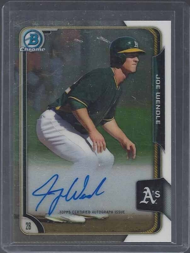JOE JOEY WENDLE 2015 BOWMAN CHROME 1ST RAYS PROSPECT AUTO
