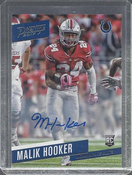 MALIK HOOKER 2016 PRESTIGE COLTS OHIO STATE BUCKEYES ROOKIE AUTO RC #284