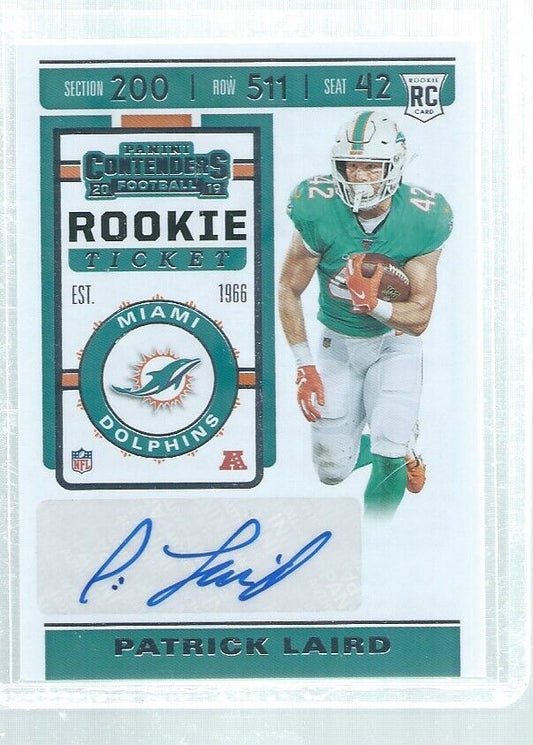 PATRICK LAIRD 2019 CONTENDERS ROOKIE TICKET AUTO ROOKIE RC #212
