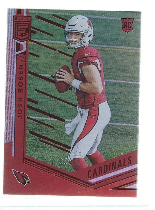 JOSH ROSEN 2018 PANINI ELITE RED ROOKIE RC #D 65/97