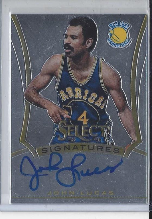 JOHN LUCAS 2013-14 SELECT SIGNATURES WARRIORS ON CARD AUTO #3